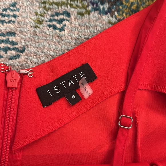 1. State Red Spaghetti strap mini dress - Picture 4 of 7